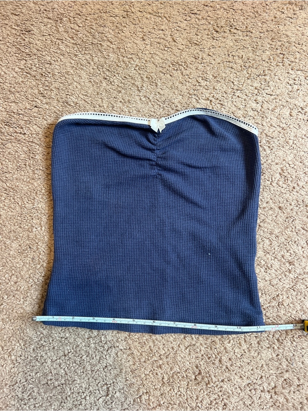 Edikted women’s Navy Tube Top with Decorative Trim